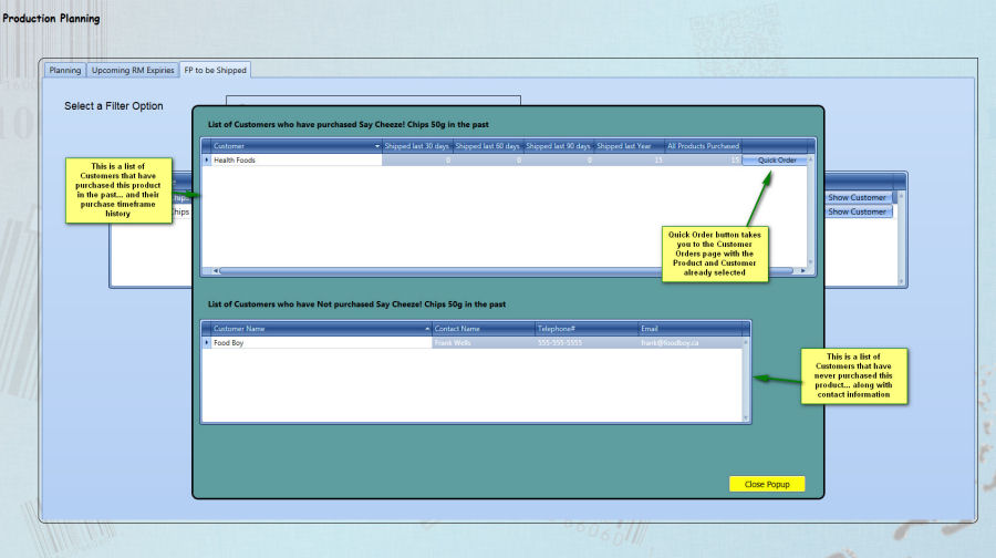 Planning FP expiries with customers SM