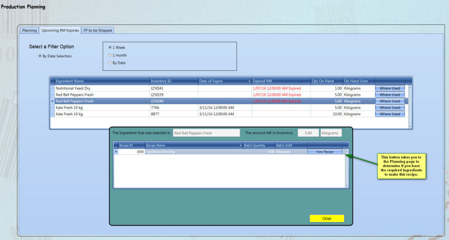 Planning RM expiries with Where Used SM